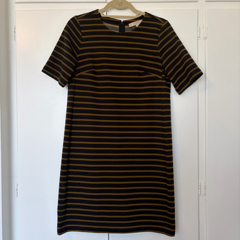 LOFT Striped Sheath Dress